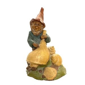 Vintage Thomas F Clark Gnome JOHANN 1984 #5 Carin Studio Seashell Musician 6 In